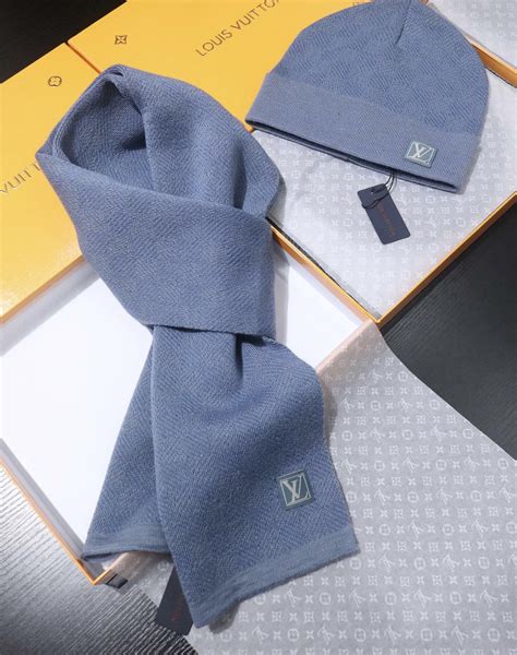 lv hat and scarf set|louis vuitton scarf set.